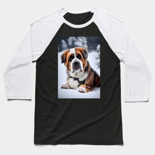 Cute st Bernard dog Baseball T-Shirt